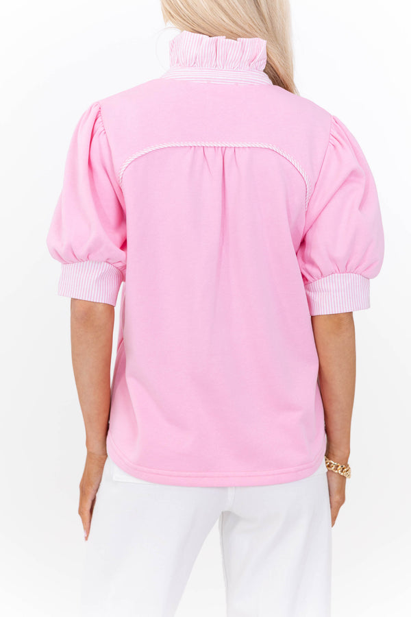 Almost Too Perfect Pink Blouse