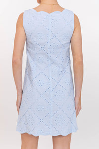 Only You Light Blue Eyelet Dress