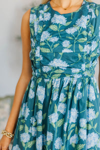 NURSING COLLECTION: All Together Now Navy Blue Floral Midi Dress