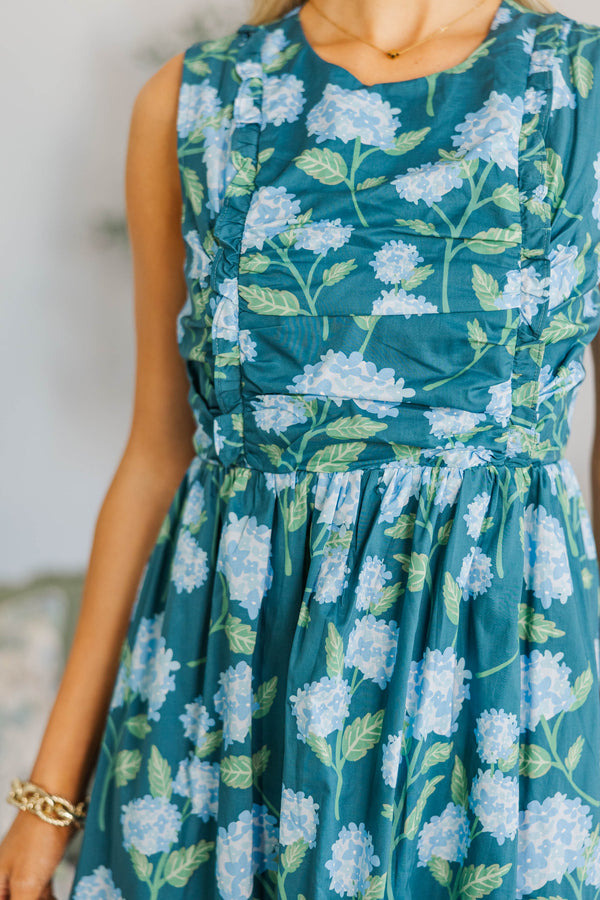 NURSING COLLECTION: All Together Now Navy Blue Floral Midi Dress