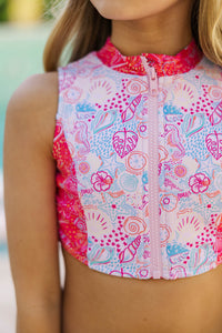 Girls: The Nikki Pink Novelty Two Piece Swimsuit