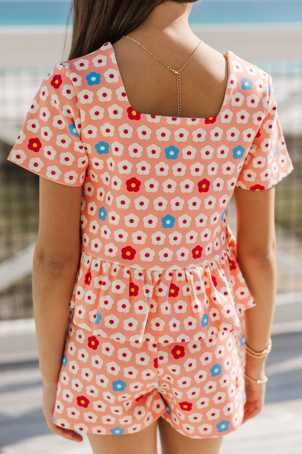 Girls: Playdate Pretty Pink Floral Print Set