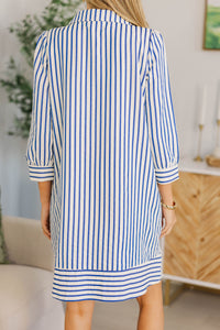 NURSING COLLECTION: Casually Yours Blue Striped Dress