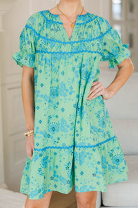 NURSING COLLECTION: Always in Bloom Green Eyelet Dress