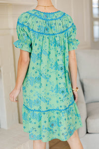 NURSING COLLECTION: Always in Bloom Green Eyelet Dress