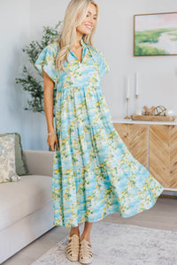 NURSING COLLECTION: In Your Dreams Blue Toile Midi Dress