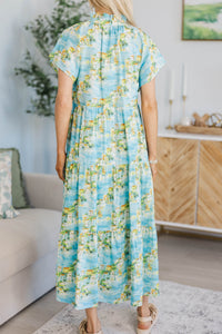 NURSING COLLECTION: In Your Dreams Blue Toile Midi Dress