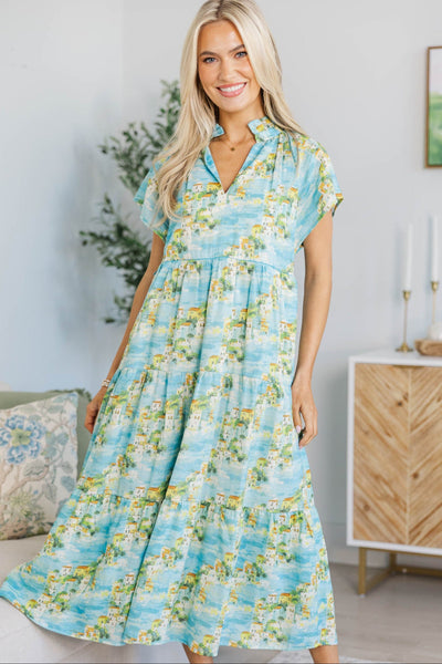 NURSING COLLECTION: In Your Dreams Blue Toile Midi Dress  Shop the Mint