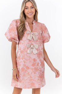 Ever After Hours Pink Bow Shift Dress