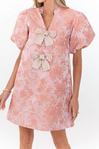 Ever After Hours Pink Bow Shift Dress