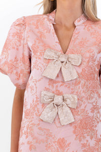 Ever After Hours Pink Bow Shift Dress