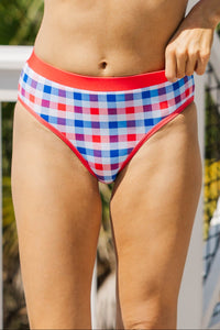 The East Coast Essential Red Gingham Bikini Bottoms