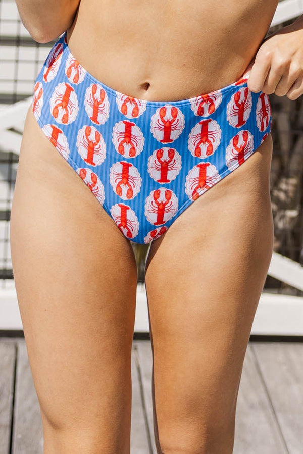 Newport Shores Blue Lobster Bikini Bottoms