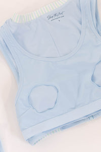 NURSING COLLECTION: The Nikki Mint Striped Bikini Top