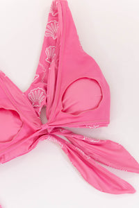 NURSING COLLECTION: Sweet Summer Pink Embroidered Bikini Top