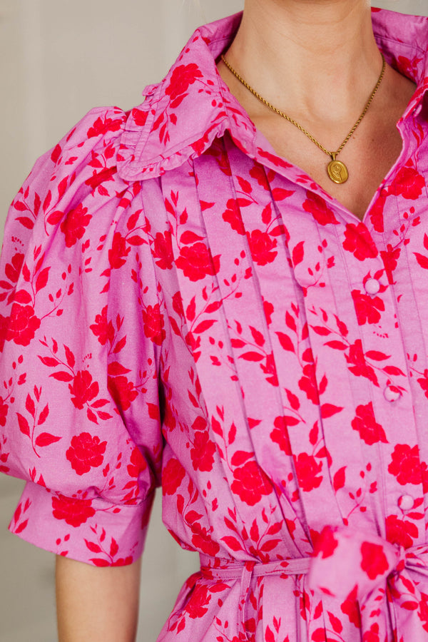 NURSING COLLECTION: Making Plans Lavender Floral Dress