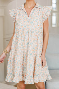 NURSING COLLECTION: Cradled In Comfort Orange Embroidered Dress