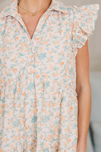 NURSING COLLECTION: Cradled In Comfort Orange Embroidered Dress