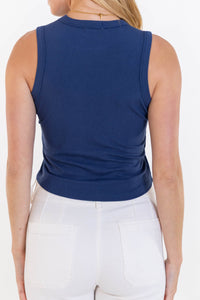 Catch Me If You Can Navy Ribbed Tank