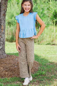 Girls: Sweet Daydream Blue Pleated Tee
