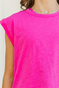 Girls: Easy Go-To Fuchsia Tee