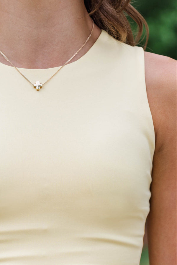 Girls: Just Keep Going Yellow Long Crop Tank