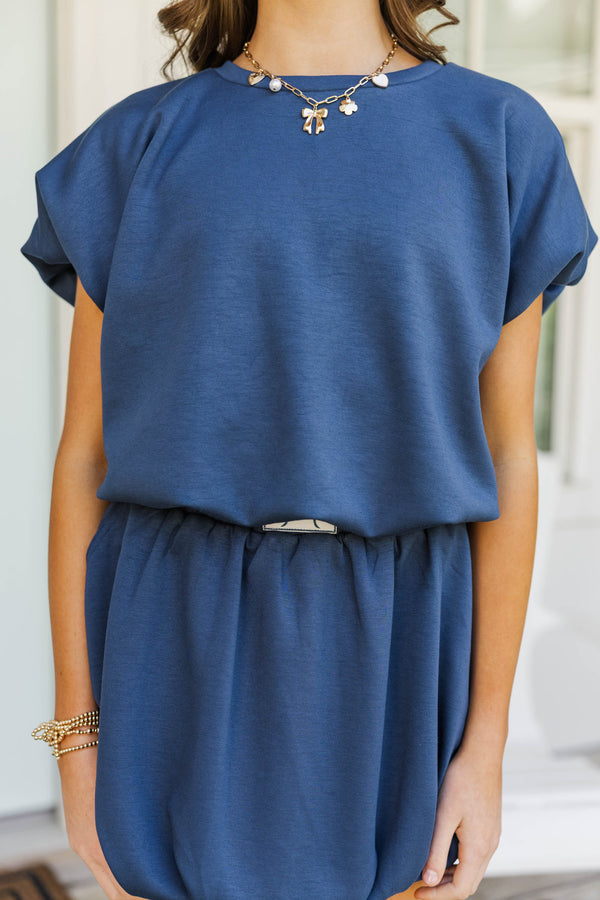 Girls: Simply Yours Navy Bubble Tee