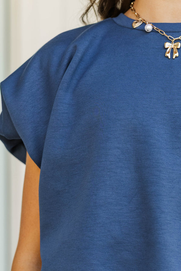 Girls: Simply Yours Navy Bubble Tee