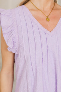 NURSING COLLECTION: Tell Your Story Lavender Embroidered Dress
