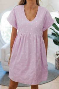 NURSING COLLECTION: Full Of Joy Pink Polka Dot Cotton Dress