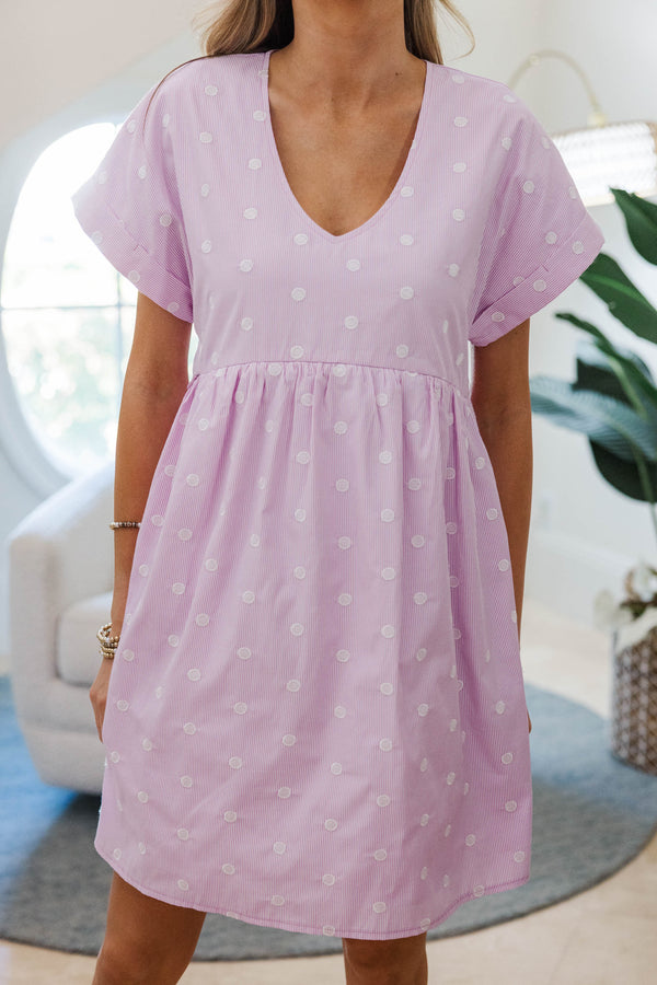 NURSING COLLECTION: Full Of Joy Pink Polka Dot Cotton Dress