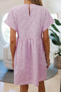 NURSING COLLECTION: Full Of Joy Pink Polka Dot Cotton Dress
