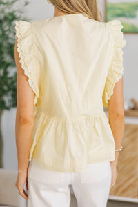 NURSING COLLECTION: The Smile On My Face Yellow Blouse