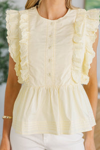 NURSING COLLECTION: The Smile On My Face Yellow Blouse