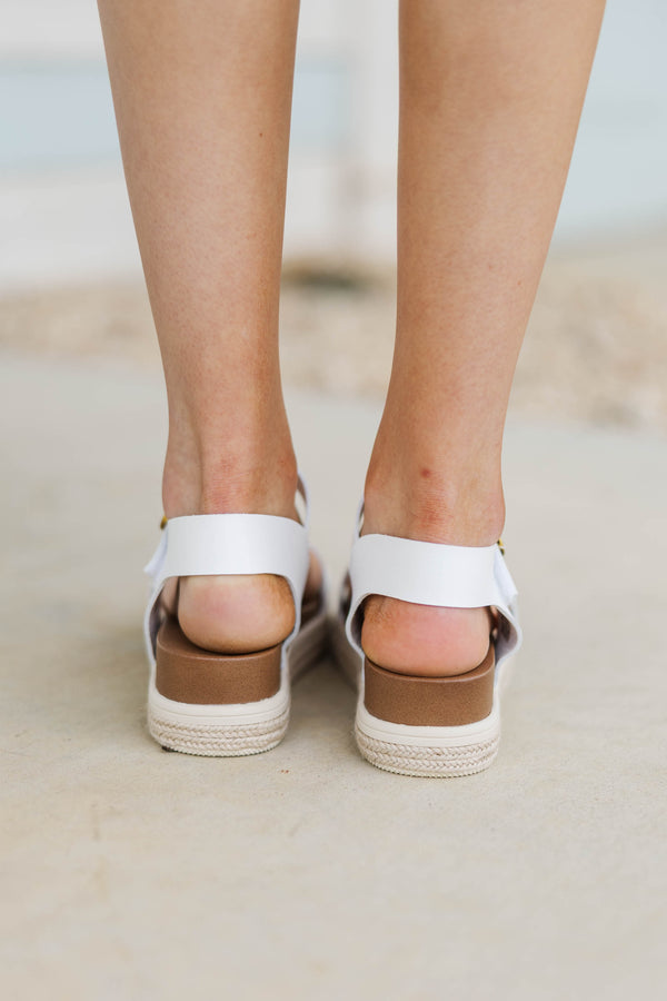 Girls: All Day Breeze White Sandals