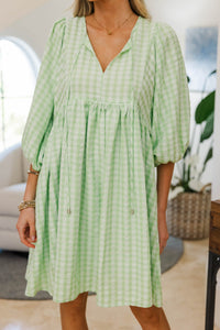 NURSING COLLECTION: It's All True Green Gingham Dress
