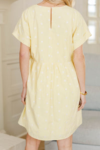 NURSING COLLECTION: Full Of Joy Yellow Polka Dot Cotton Dress