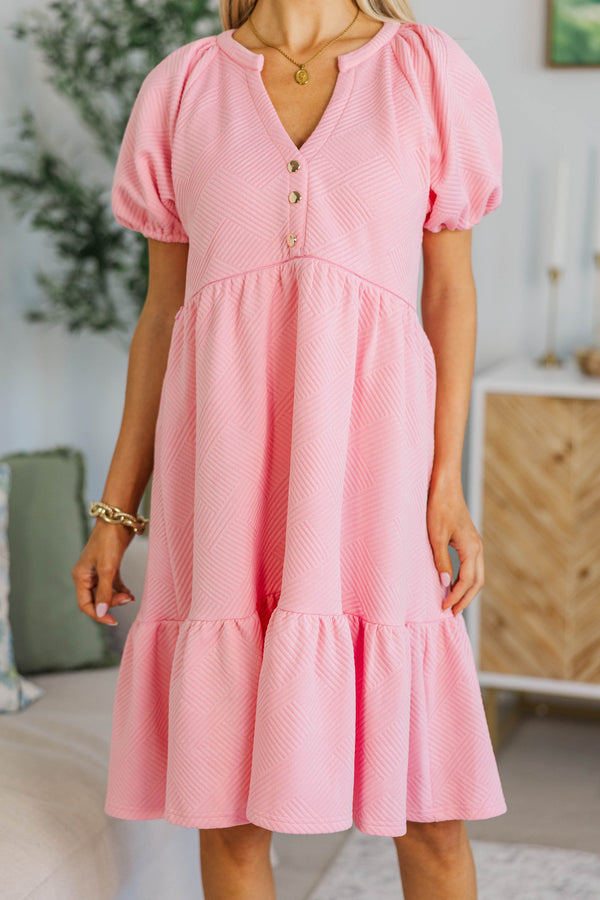NURSING COLLECTION: The Traveler Pink Textured Dress