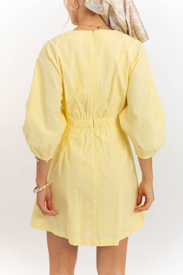 Simple With A Twist Yellow Dress