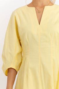 Simple With A Twist Yellow Dress