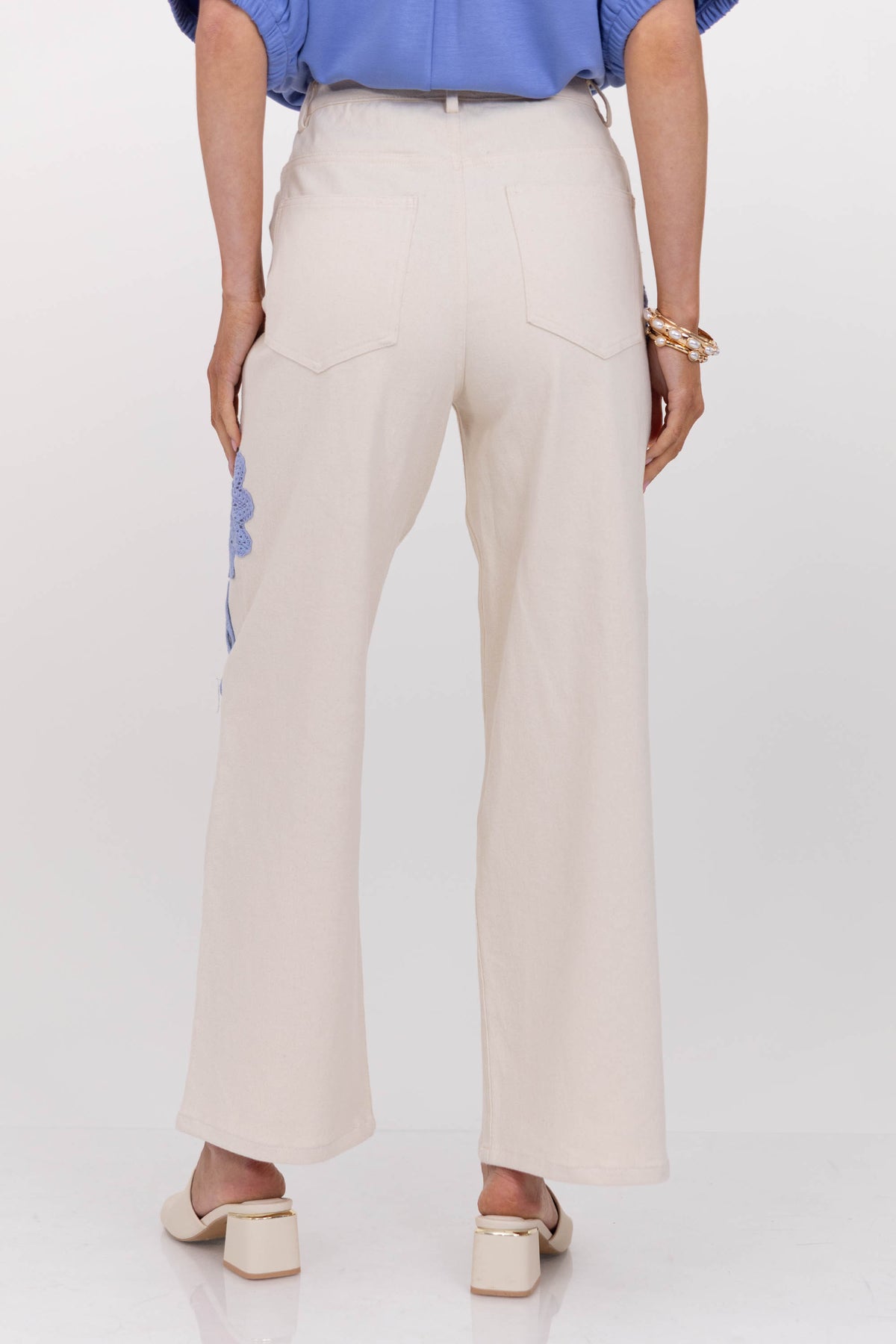 Soft Details Only Cream Eyelet Wide Leg Jeans – Shop the Mint