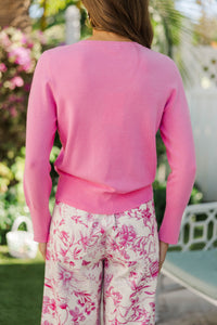 Everyday Ease Pink Knit Sweater