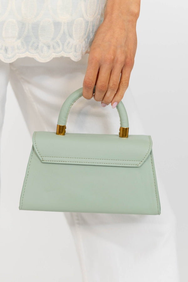 Pretty Twist Sage Handbag