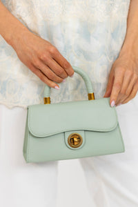 Pretty Twist Sage Handbag