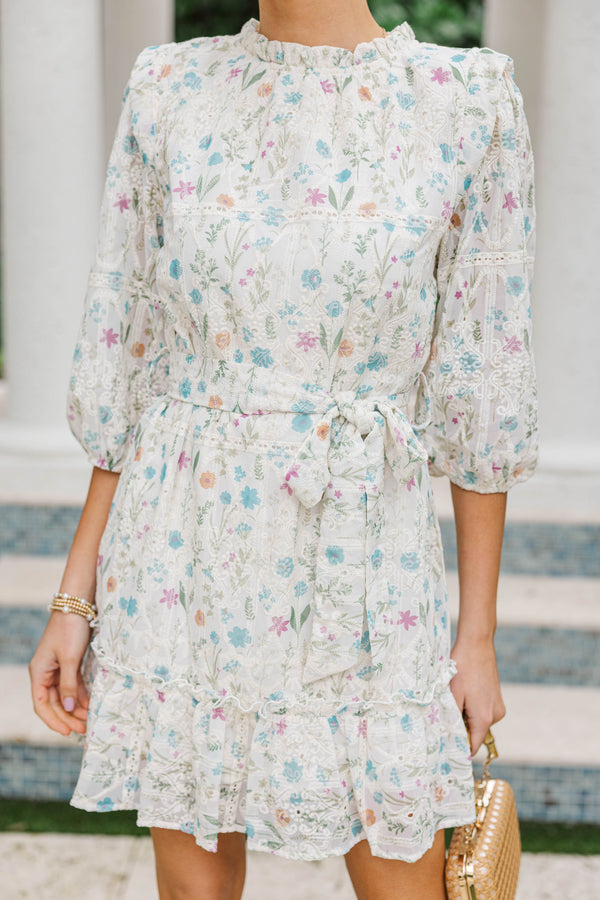 Soft Bloom White Eyelet Dress