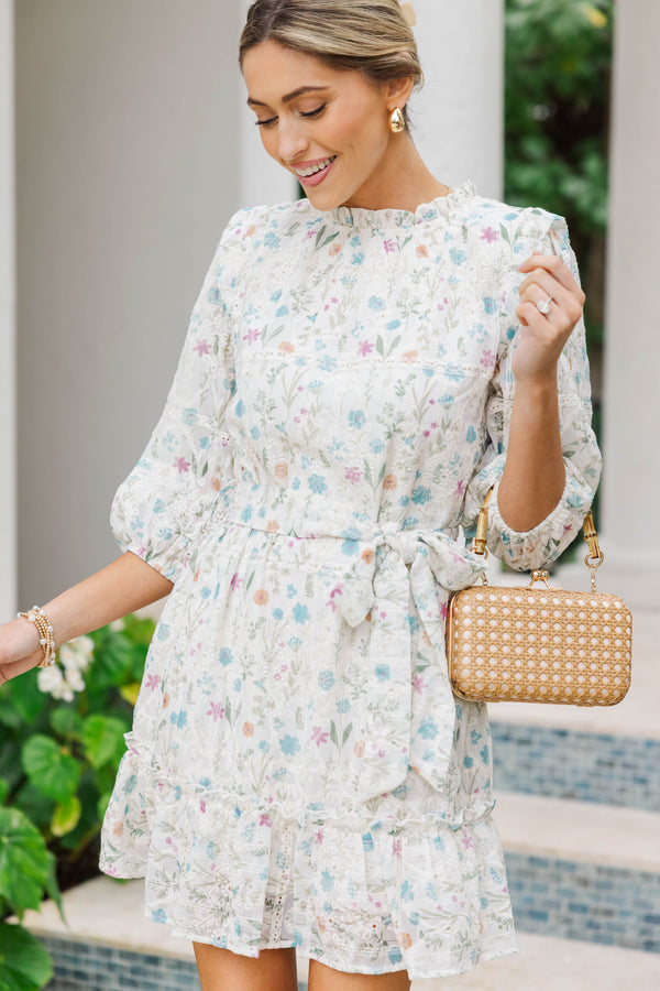 Soft Bloom White Eyelet Dress