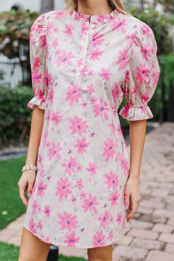 Petal Parade Pink Floral Shift Dress