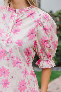 Petal Parade Pink Floral Shift Dress