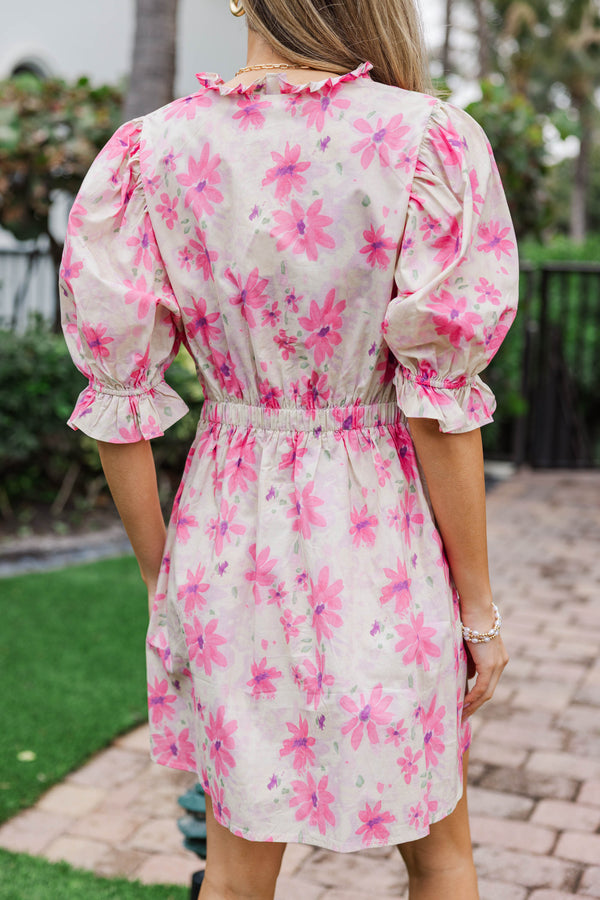 Petal Parade Pink Floral Shift Dress