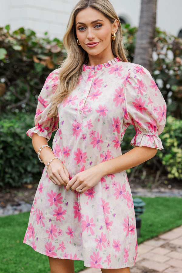 Petal Parade Pink Floral Shift Dress
